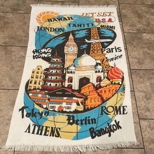 Terry Treasure Vintage Jet Set USA Beach Towel